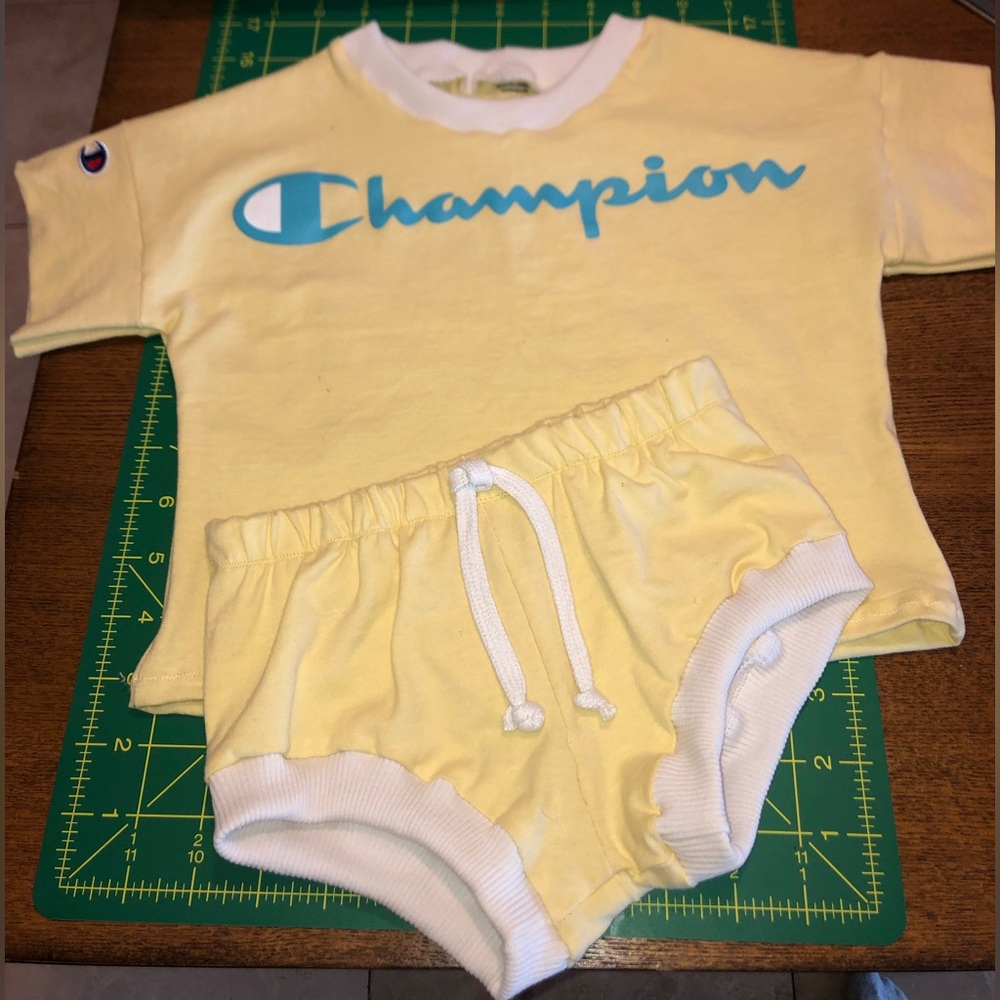 Champion shirt and matching shorties size 2T